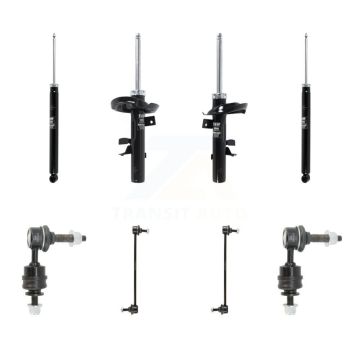 Front Rear Suspension Strut Shock & TQ sway Bar Link Kit (8Pc) For Ford Focus KSS-107966