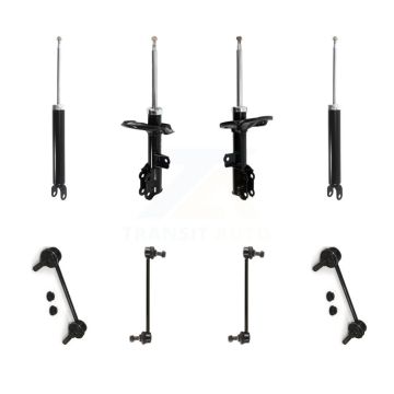 Front Rear Suspension Strut Shock & TQ sway Bar Link Kit (8Pc) For Hyundai Elantra KSS-107972