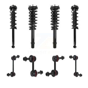 Front Rear Complete suspension Strut & TOR sway Bar Link Kit (8Pc) For 2004-2006 Acura TL KSS-107978