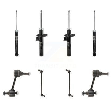 Front Rear Strut Shock & TQ Bar Link Kit For Volkswagen Jetta GTI Audi A3 Quattro KSS-108196