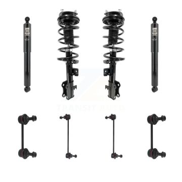 Front Rear Complete Strut Shock & TOR Bar Link Kit (8Pc) For Ford Transit Connect KSS-108249