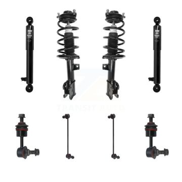 Front Rear Complete Suspension Strut Shock & TOR Bar Link Kit (8Pc) For Kia Sorento KSS-108334