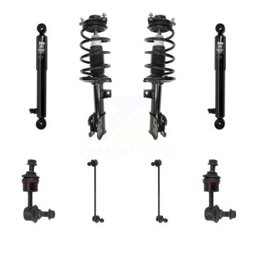 Front Rear Complete Suspension Strut Shock & TOR Bar Link Kit (8Pc) For Kia Sorento KSS-108335