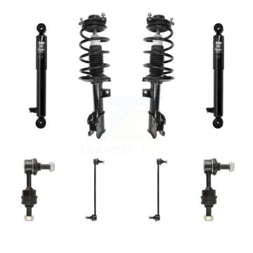 Front Rear Complete Suspension Strut Shock & TQ Bar Link Kit (8Pc) For Kia Sorento KSS-108337