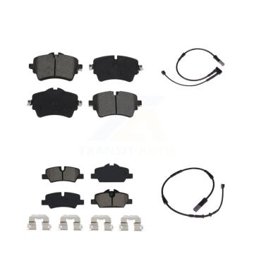 Front Rear Semi-Metallic Disc Brake Pads And Wear Sensors Kit For Mini Cooper KSW-100002