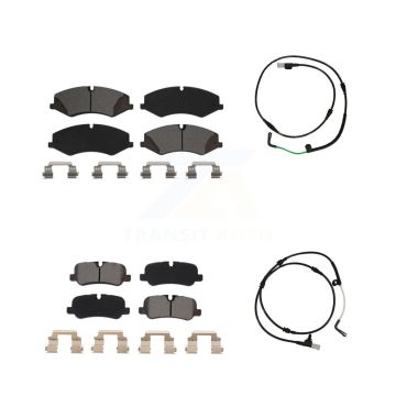 Front Rear Semi-Metallic Disc Brake Pads And Wear Sensors Kit For Land Rover LR4 KSW-100007
