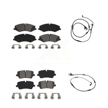 Front Rear Semi-Metallic Disc Brake Pads And Wear Sensors Kit For Land Rover Range Sport KSW-100011