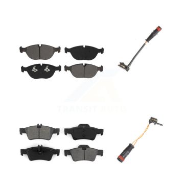 Front Rear Semi-Metallic Disc Brake Pads And Wear Sensors Kit For Mercedes-Benz S500 S430 KSW-100013