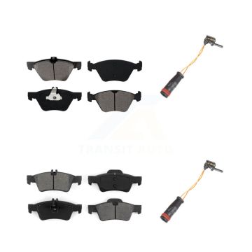 Front Rear Semi-Metallic Disc Brake Pads And Wear Sensors Kit For Mercedes-Benz E350 E300 KSW-100018
