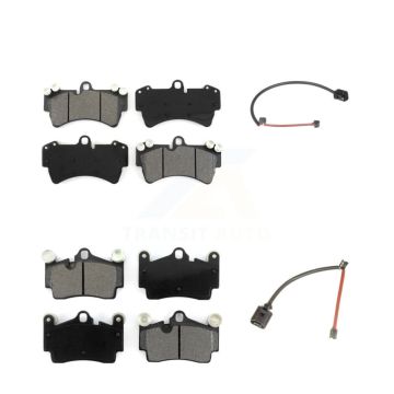 Front Rear Semi-Metallic Disc Brake Pads And Wear Sensors Kit For Audi Q7 Porsche Cayenne KSW-100025