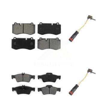 Front Rear Semi-Metallic Brake Pad Wear Sensor Kit For 2007-2008 Mercedes-Benz SL550 5.5L KSW-100033