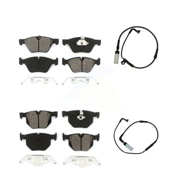 Front Rear Semi-Metallic Disc Brake Pads And Wear Sensors Kit For BMW 525i KSW-100040
