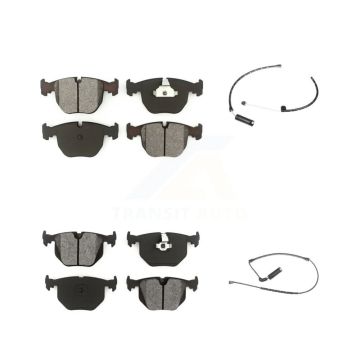 Front Rear Semi-Metallic Disc Brake Pads And Wear Sensors Kit For BMW X5 KSW-100044