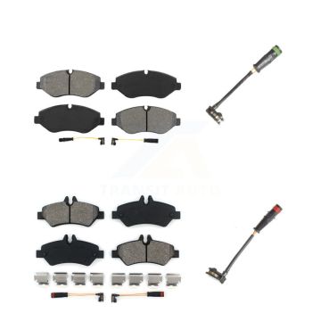 Front Rear Semi-Metallic Brake Pads Extra Wear Sensor Kit For Sprinter 2500 Mercedes-Benz KSW-100046