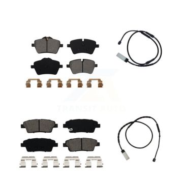 Front Rear Semi-Metallic Brake Pad And Wear Sensor Kit For Mini Cooper Countryman Paceman KSW-100052