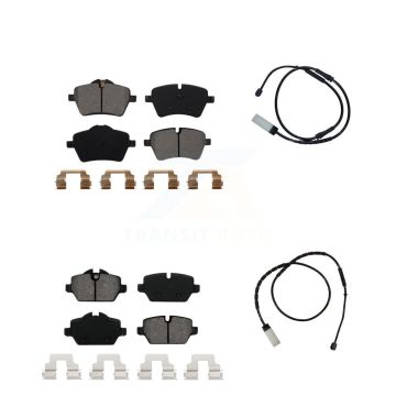 Front Rear Semi-Metallic Brake Pad And Wear Sensor Kit For Mini Cooper Countryman Paceman KSW-100053