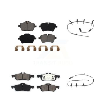 Front Rear Semi-Metallic Disc Brake Pads And Wear Sensors Kit For Mini Cooper KSW-100054