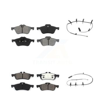 Front Rear Semi-Metallic Disc Brake Pads And Wear Sensors Kit For Mini Cooper KSW-100055