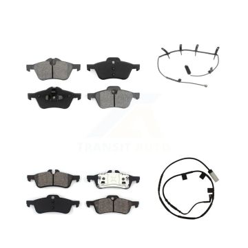 Front Rear Semi-Metallic Disc Brake Pads And Wear Sensors Kit For 2006 Mini Cooper 1.6L KSW-100059
