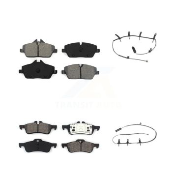 Front Rear Semi-Metallic Disc Brake Pads And Wear Sensors Kit For Mini Cooper KSW-100060