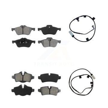 Front Rear Semi-Metallic Disc Brake Pads And Wear Sensors Kit For Mini Cooper KSW-100061