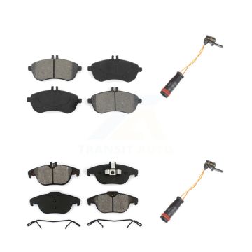 Front Rear Semi-Metallic Disc Brake Pads Wear Sensor Kit For Mercedes-Benz C300 C250 C230 KSW-100062