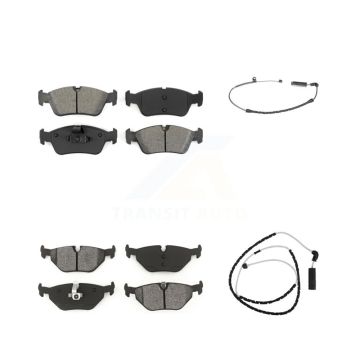 Front Rear Semi-Metallic Disc Brake Pads And Wear Sensors Kit For BMW Z4 KSW-100069
