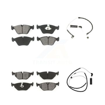 Front Rear Semi-Metallic Disc Brake Pads And Wear Sensors Kit For BMW Z4 KSW-100071
