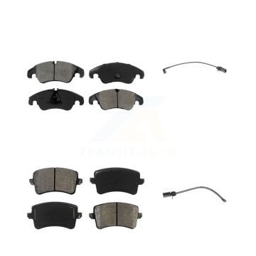Front Rear Semi-Metallic Disc Brake Pads And Wear Sensors Kit For Audi Q5 KSW-100073