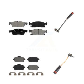 Front Rear Semi-Metallic Brake Pads Wear Sensor Kit For Mercedes-Benz ML350 GLE350 GLE400 KSW-100076
