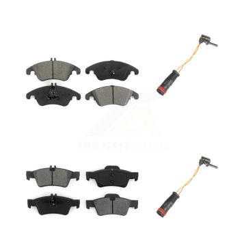 Front Rear Semi-Metallic Brake Pad And Wear Sensor Kit For Mercedes-Benz E350 E250 CLS400 KSW-100079
