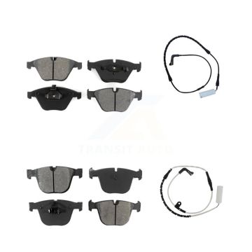 Front Rear Semi-Metallic Brake Pads & Wear Sensor Kit For BMW 750i 750Li 745i 745Li 760Li KSW-100085