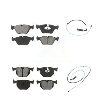 Front Rear Semi-Metallic Disc Brake Pads And Wear Sensors Kit For 2005-2006 BMW M3 3.2L KSW-100102