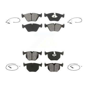 Front Rear Semi-Metallic Disc Brake Pads And Wear Sensors Kit For 2004-2010 BMW X3 KSW-100103