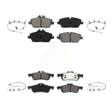 Front Rear Semi-Metallic Disc Brake Pads And Wear Sensors Kit For Mini Cooper KSW-100108
