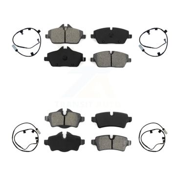Front Rear Semi-Metallic Disc Brake Pads And Wear Sensors Kit For Mini Cooper KSW-100110