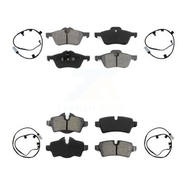 Front Rear Semi-Metallic Disc Brake Pads And Wear Sensors Kit For Mini Cooper KSW-100111