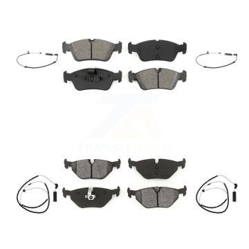 Front Rear Semi-Metallic Disc Brake Pads And Wear Sensors Kit For BMW Z4 KSW-100114