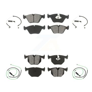 Front Rear Semi-Metallic Disc Brake Pads And Wear Sensors Kit For BMW Z4 KSW-100116
