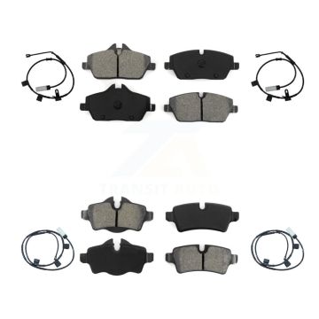 Front Rear Semi-Metallic Disc Brake Pads And Wear Sensors Kit For Mini Cooper 1.6L KSW-100118