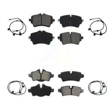 Front Rear Semi-Metallic Disc Brake Pads And Wear Sensors Kit For 2015 Mini Cooper 1.6L KSW-100119