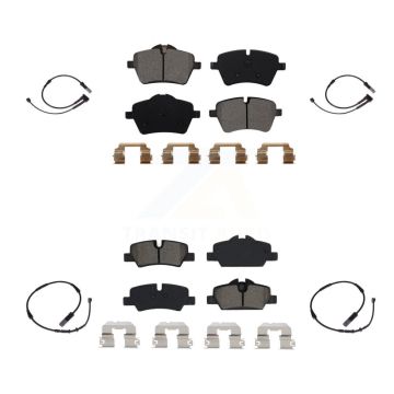 Front Rear Semi-Metallic Disc Brake Pads And Wear Sensors Kit For Mini Cooper KSW-100121