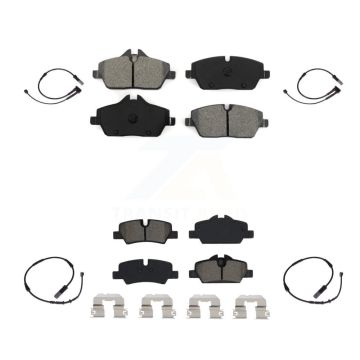 Front Rear Semi-Metallic Disc Brake Pads And Wear Sensors Kit For Mini Cooper KSW-100122