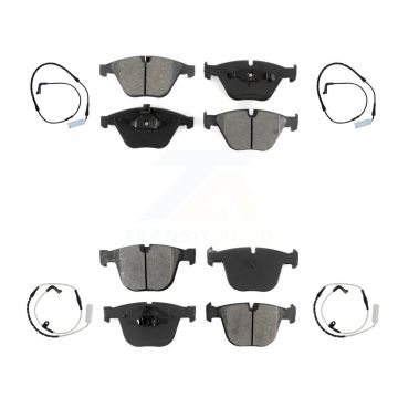 Front Rear Semi-Metallic Brake Pads & Wear Sensor Kit For BMW 750i 750Li 745i 745Li 760Li KSW-100124