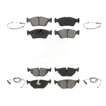 Front Rear Semi-Metallic Brake Pad And Wear Sensor Kit For BMW 325i 325Ci 320i 328i 323Ci KSW-100137