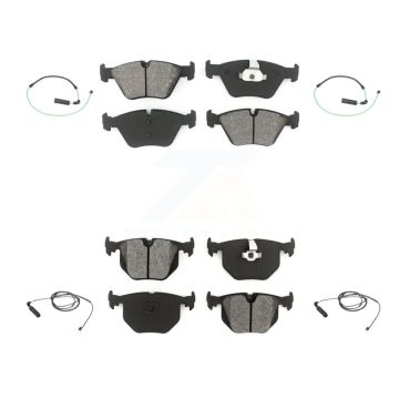 Front Rear Semi-Metallic Disc Brake Pad And Wear Sensor Kit For BMW 330Ci 330i 330xi 3.0L KSW-100138