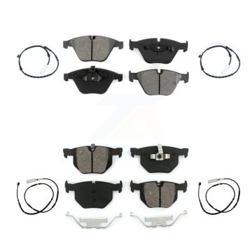 Front Rear Semi-Metallic Brake Pads Wear Sensor Kit For 13 BMW X1 xDrive35i with AWD 3.0L KSW-100143
