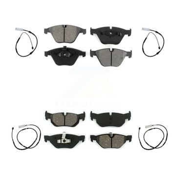 Front Rear Semi-Metallic Disc Brake Pads And Wear Sensors Kit For BMW X1 KSW-100145