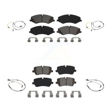 Front Rear Semi-Metallic Brake Pad & Wear Sensor Kit For Land Rover Range Sport Discovery KSW-100148