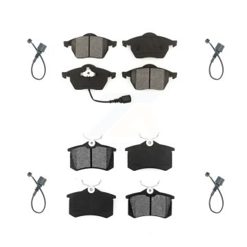 Front Rear Semi-Metallic Disc Brake Pads Extra Wear Sensor Kit For 2003-2006 Audi TT 1.8L KSW-100159
